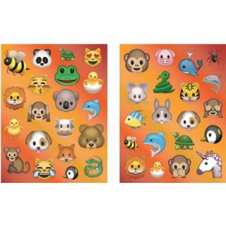 👉 Stickervel rood papier W&o Emoticon Junior 21 X 30 Cm 2 Stuks 8719817782444