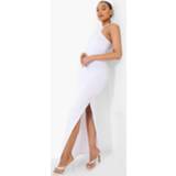 👉 Maxi Jurk Met Racer Hals En Split, White
