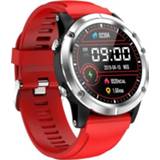 👉 Smartwatch rood active T5 1,3 inch volledig cirkelscherm IP67 waterdicht sport smartwatch, ondersteuning voor bloedzuurstofbewaking / slaapbewaking hartslagbewaking (rood)