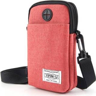 👉 Opbergtas rood active YIPINU multifunctionele hangende nek mini waterdichte voor mobiele telefoon (rood)