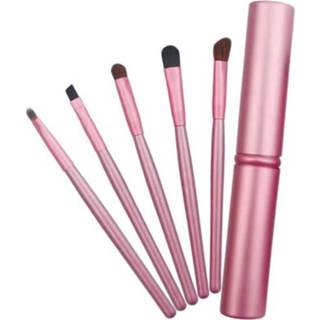 Handvat groen active 5 stuks ogen make-up borstel set met aluminium buis (groen)