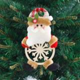 👉 Bord houten active 4 STUKS Sneeuwvlok Cartoon Pop Kerst Kleine Hanger Kerstboomversiering (Senior)