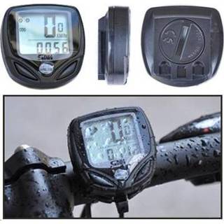 👉 Fiets zwart active SD-548C 14 Functie LCD Waterdichte Draadloze Multifunctionele Cyclus Snelheidsmeter Fietscomputer Kilometerteller (Zwart)