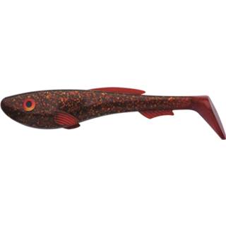 👉 Softbait kunstaas nieuw rood roofvis bruin Abu Garcia Beast Paddle Tail - Shad Lava Motoroil 17cm