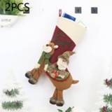 👉 Kerstboom active 2 STKS CX20226 Kerstman Patroon Kerst Sok Gift Bag Hanger Decoratie