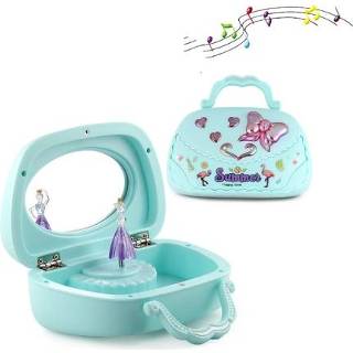 👉 Handtas groen active meisjes Creative Ballet Girl Handbag Design Music Jewelry Box (groen)