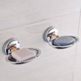 Afvoer active 2 STKS ABS Ovale Badkamer Zuignap Zeephouder