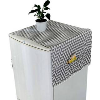 👉 Wasmachine grijze active 55x130cm Huishoudelijke Stofkap Keuken Koelkast Stofdichte Cover (Grijze Driehoek)