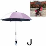 👉 Kinderwagen roze vinyl active kinderen baby's Universele Paraplu Glijdend Baby Artefact Uv Clip Zon En Regen voor tweeërlei gebruik (Roze)