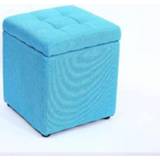 👉 Kruk blauw stoffen active Creatieve retro opbergkruk Home (blauw)