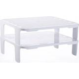 👉 Koelkast wit active Stapelbare gelaagde plank keuken compartiment schotel Dtorage rek (wit)