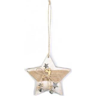 👉 Kerstboom houten active 4 STKS Hanger Charm Kersttafereel Decoratie (Vijfpuntige Ster)