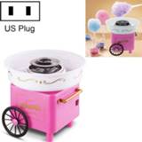 👉 Trolley roze active Retro Mini suikerspinmachine, specificatie: Europese regelgeving 220 V (roze)