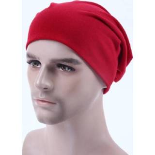 Hoed rode active mannen Heren Snoepkleuren Knit Mouw Cap Hiphop Cap, Maat: One Size (Rode Wijn)
