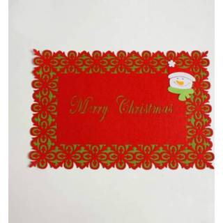 👉 Placemat active 2 STKS Creatieve Kerst Dubbeldekker Tafeldecoratie (Sneeuwpop)