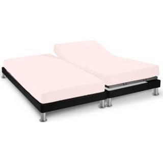 👉 Roze Soleil D'ocre Set Van 2 Vellen Met 100% Katoenen Hoes - Bed Hoofd En Voeten 2x70x190 Cm Effen 3418176168276