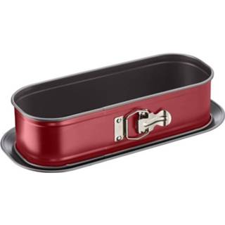 👉 Cakevorm rood grijs staal Tefal Delibake In - Ø 30 X 11 Cm En Met Scharnier 3168430274976