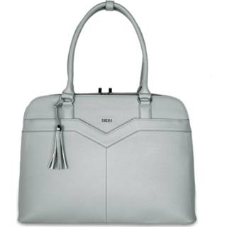 👉 Laptoptas grijs kunststof vrouwen schoudertas effen active SOCHA Dames 15.6 inch Couture V Mud 4029276049519