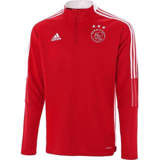 👉 L mannen rood Adidas Ajax Trainingsweater 2021/22 sr. Voetbalsweater