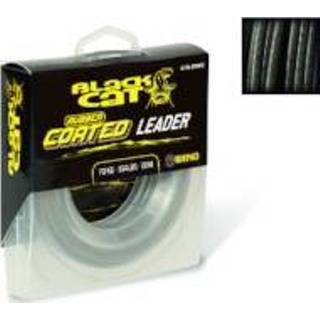 👉 Onderlijn meerval grijs nieuw rubber Black Cat Coated Leader - Onderlijnmateriaal 0.80mm 70kg 20m 4029569239900