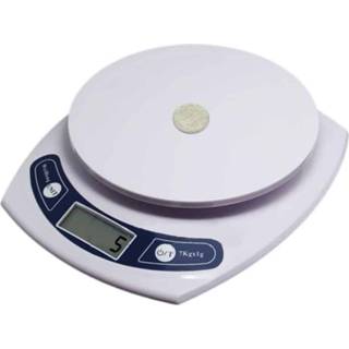 👉 Keukenweegschaal wit active Elektronische (1 g - 7 kg) (wit)