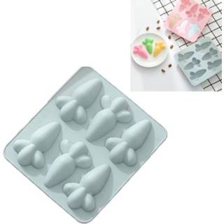 👉 Bakvorm blauw siliconen active 6 STKS Wortel Cake Chocolade Handgemaakte Zeep Ice Cube Pudding Moldg Mold (Blauw)