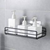 👉 Smeedijzer zwart active Smeedijzeren badkamerplank wandmontage gratis punch toiletrek (zwart)