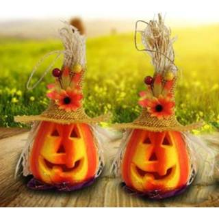 👉 Lantaarn gele schuim active 2 STKS Halloween Pompoen Holle Gloeiende Bar Decoratie (Gele Hoed)