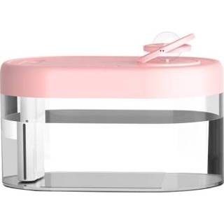 👉 Mondstuk roze active HX-908 Home Office USB-luchtbevochtiger met grote capaciteit en twee mondstukken kleurrijk nachtlampje (roze pop)