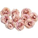 👉 Kunstbloem roze zijde active 10 sets 4cm roos bloem hoofd voor bruiloft huisdecoratie (donkerroze)