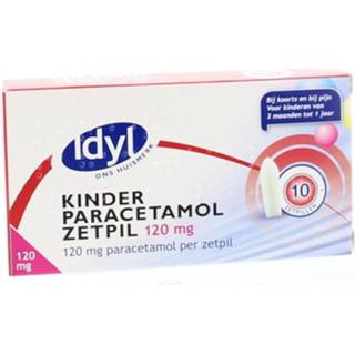 👉 Zetpillen pijn algemeen kinderen Idyl Paracetamol kind 120 mg 10 8717275001312