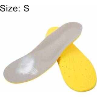 👉 Binnenzool geel PU elastische s active 1 paar ademende zachte sport schokabsorberende Zweetabsorberende voetzool schoeninzet, maat: (2-5 meter) (geel)