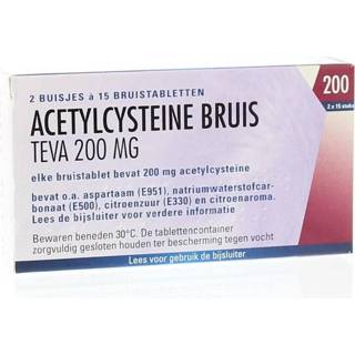 👉 Teva Acetylcysteine 200 mg 30 bruistabletten 8711218006259