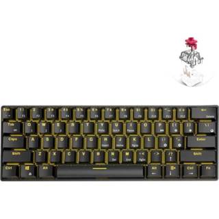 👉 Toetsenbord groen zwart active RK61 61 toetsen Bluetooth / draadloos Dual Modes Tablet Mobile Gaming Mechanisch toetsenbord, Kabellengte: 1,5 m, Stijl: Schacht (zwart)