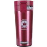 👉 Thermosfles rood active Dubbelwandige roestvrijstalen thermosflessen 380 ml auto thermokop koffie thee reismok thermol fles, capaciteit: (rood)