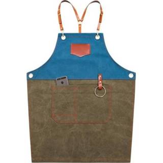 👉 Schort groen active mannen vrouwen Heren Dames Overalls Denim (Groen)