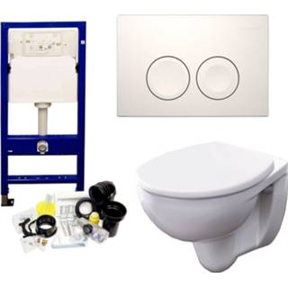 👉 Toiletset rechthoek Geberit UP100 set25 Econ Rimfree met Delta drukplaten 8719304894995
