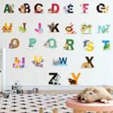👉 Muursticker active kinderen 2 STKS SY301 Cartoon Dier 26 Engels Brief Kinderkamer Muurstickers