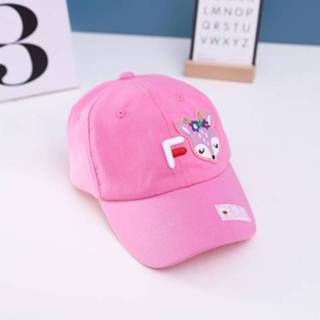 👉 Baseball cap rood rose active kinderen baby's C0539 Cartoon Animal Label Baby Sun cap, maat: 50cm verstelbaar (rose rood)