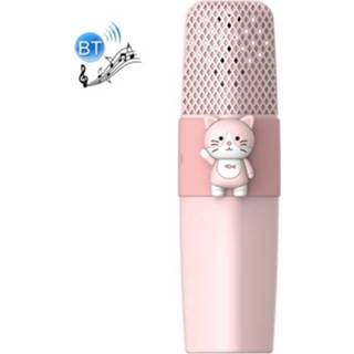 👉 Mobiele telefoon roze active kinderen K9 Draadloze Bluetooth K Song Treasure Microfoon Audio (Pink Cat)