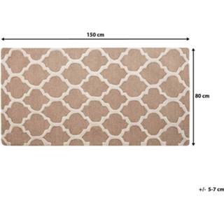 👉 Vloerkleed beige 80 x 150 cm ERBAA 4260580924257
