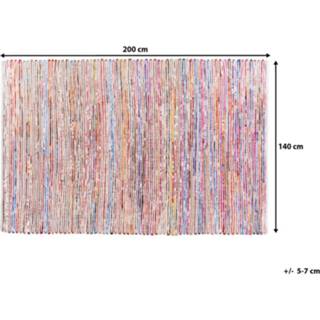 👉 Vloerkleed wit multicolor 140 x 200 cm BARTIN 4260580937707