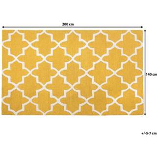 👉 Vloerkleed geel 140 x 200 cm SILVAN 4260602378327