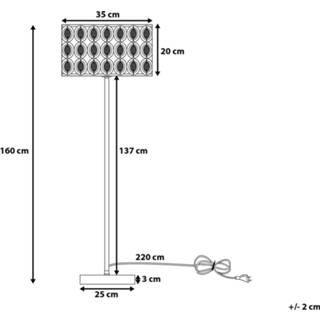 👉 Staande lamp zilver TENNA 4260580927586
