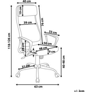 👉 Bureaustoel grijs stof donkergrijs PIONEER 4260586355291