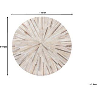 👉 Vloerkleed beige ø140 cm SIMAV 4260586355253