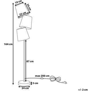 👉 Staande lamp grijs RIO GRANDE 4260580920112