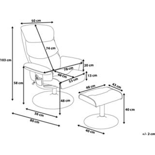 👉 Massagestoel grijs kunstleer met voetenbank LEGEND 4260586356298