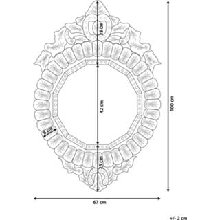 👉 Wandspiegel zilver 67x100 cm CRAON 4260602377146