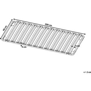 👉 Lattenbodem zwart 90 x 200 cm BASIC 4260624113395